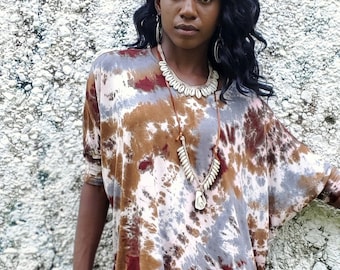 Hand Dyed Earthy Loose Fitting Top