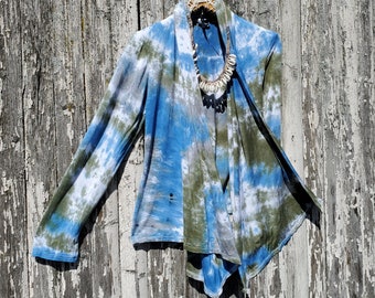 Cárdigan teñido anudado Pretty Pastels, S-3XL