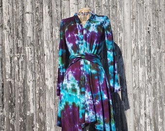 Northern Lights Wrap Cardigan, Tie Dye, S-2XL