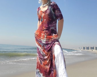 Ice Dye Summer Dress, Plus & Regular