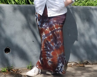 Pretty Dark Tie Dye Maxi Skirt, All Sizes