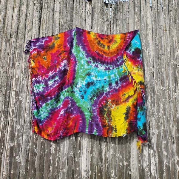 Rainbow Galaxy Tie Dye Beach Sarong in 3 Sizes