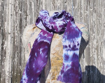 ALL PURPLES Hand Dyed Gauze Scarf