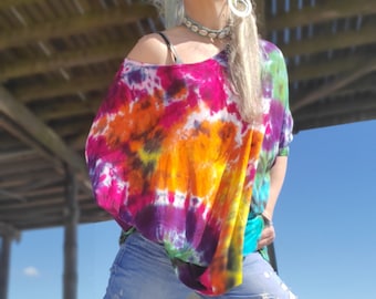 Fun Tie Dye Loose Tunic Top