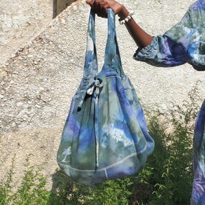 Ice Dye Monet Organic Cotton Bag