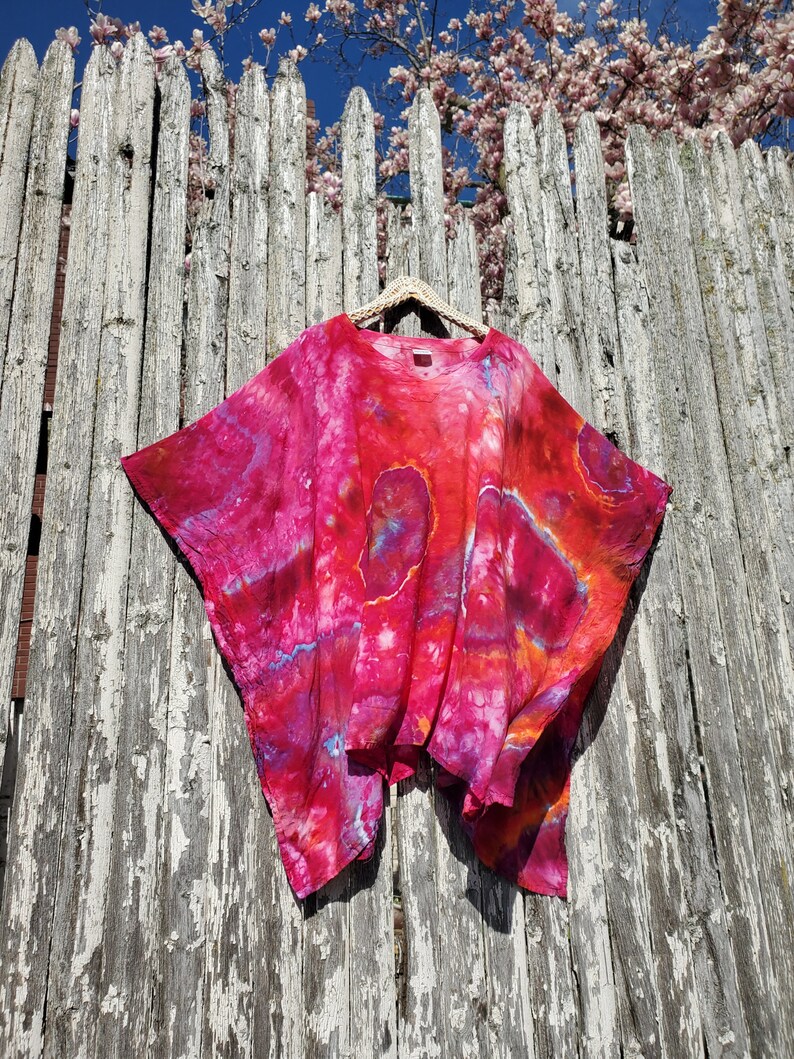 Plus Size Tie Dye Beach Kaftan in Bright Colors image 2