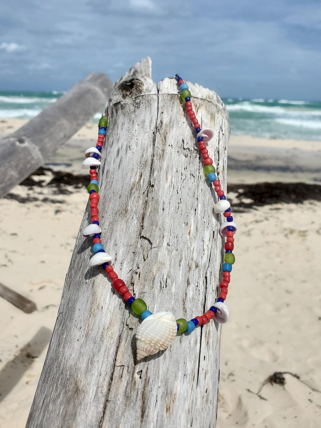 Colorful Mixed Shells and Glass Beads Beach Necklace - Etsy