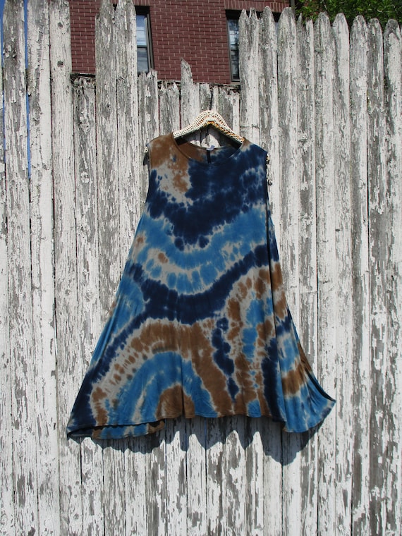 Plus Size Tie Dye Mini Dress or Tunic, 3X, 4X, 5X