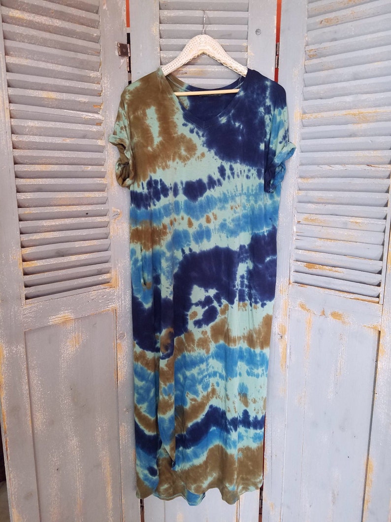 Earthy Tie Dye Plus Size Dress Maxi Tie Dye XL-3XL - Etsy