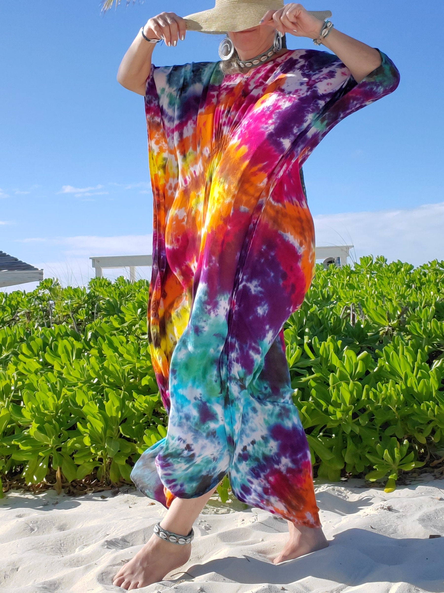 MS Mode tie-dye jurk groen kopen? | Morgen in huis