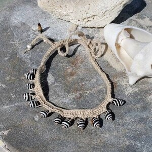 Natural ZEBRA Shells Choker or Necklace image 10