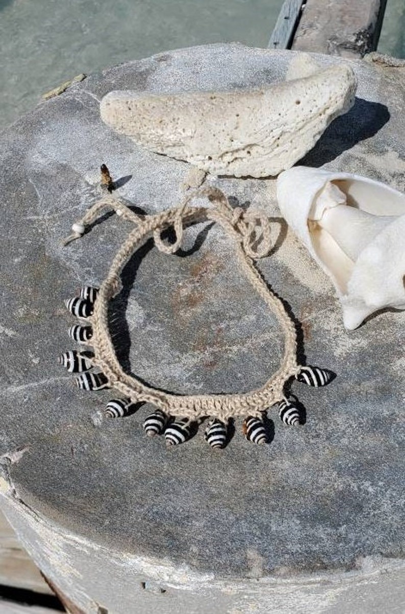 Natural ZEBRA Shells Choker or Necklace image 10
