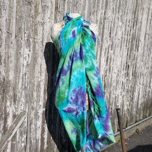 Emerald Coast Tie Dye Beach Sarong with Fringes, 3 Sizes image 4