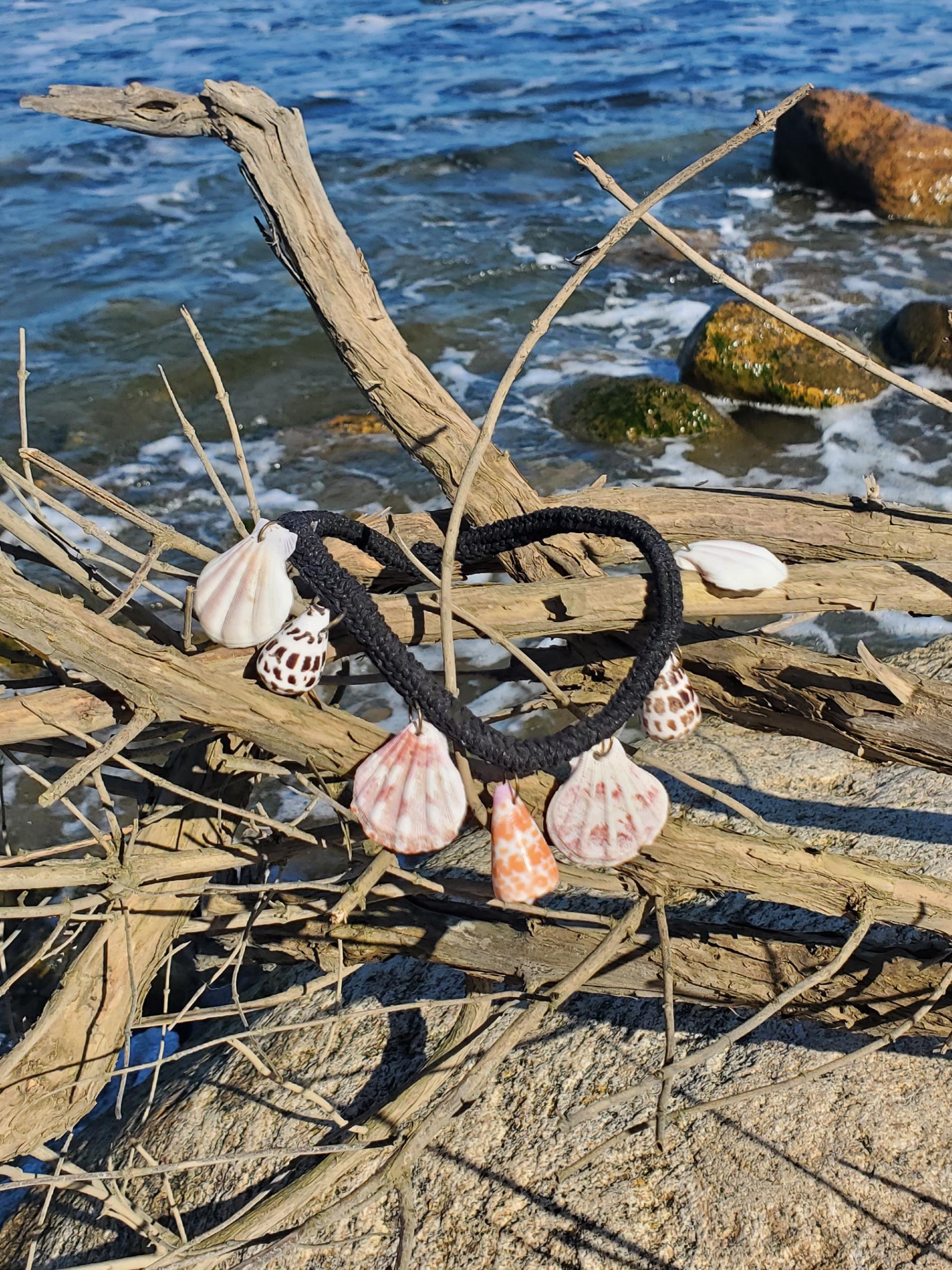 ROPE Necklace With Shell Charms - Etsy