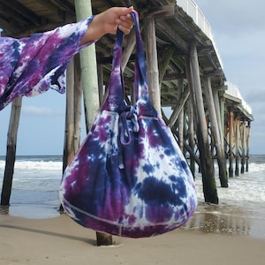 I LOVE PURPLE Handbag with Draw-String, Organic Cotton