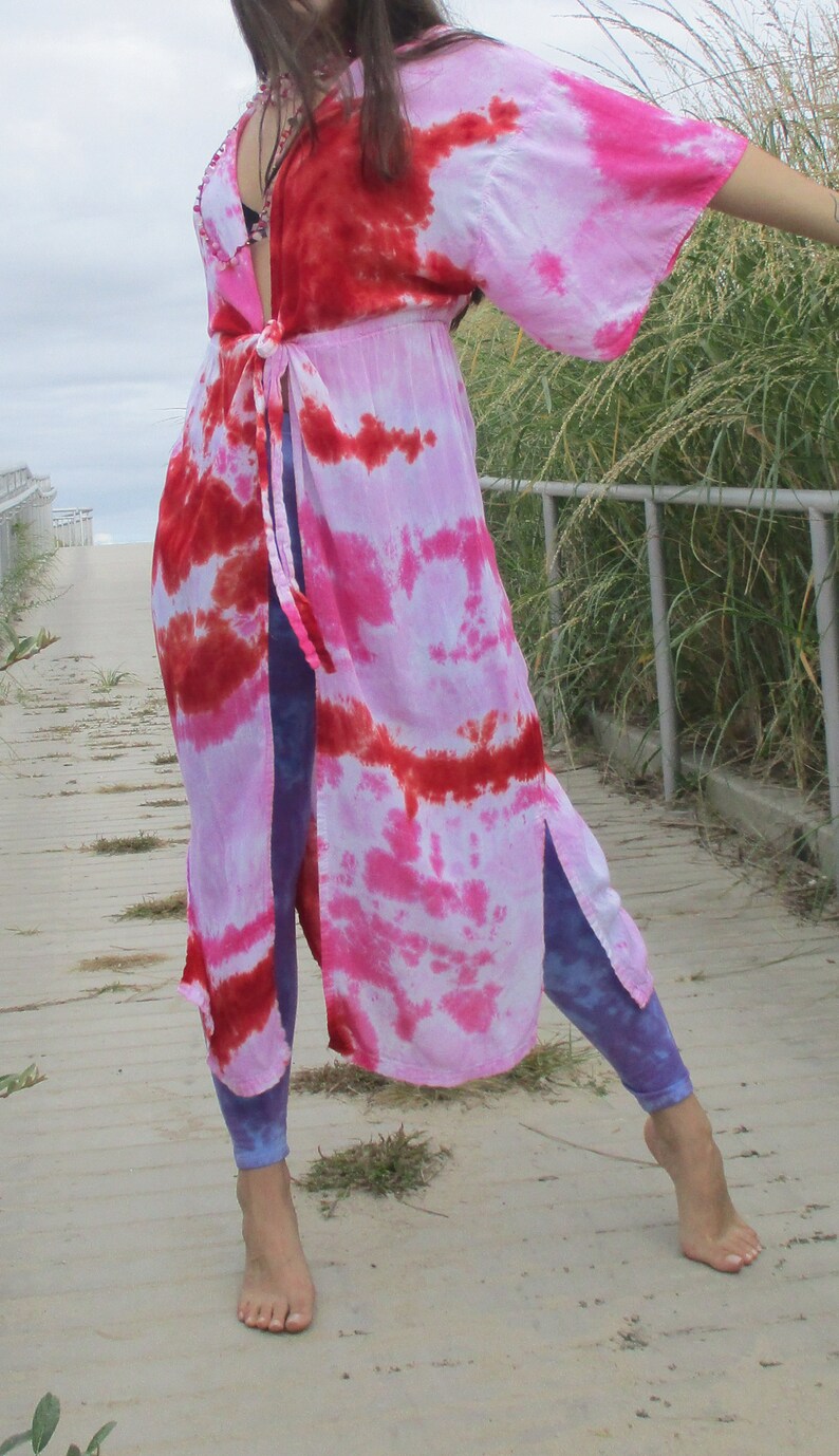 Comfy Kimono Robe Sexy Loungewear Tie Dye Kimono Duster Etsy