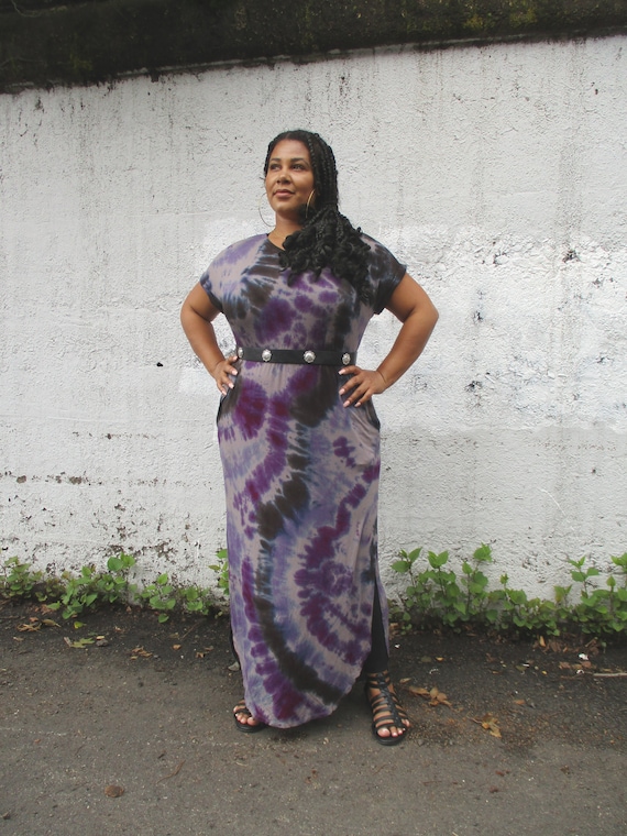 plus size tie dye dress