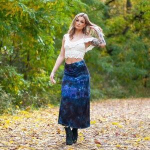 Gorgeous Hand Dyed Black & Purple Maxi Skirt image 8