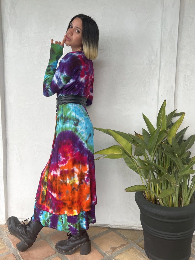 Tie Dye Rainbow Galaxy Duster Cardigan, S-3XL image 8