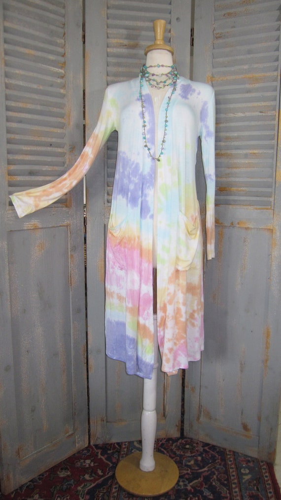 pastel tie dye cardigan