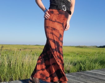 Reverse Tie Dye Tie Dye Maxi Skirt