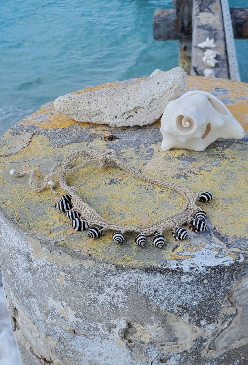 Natural ZEBRA Shells Choker or Necklace image 6