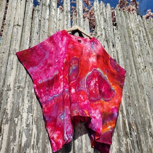 Plus Size Tie Dye Beach Kaftan in Bright Colors image 1