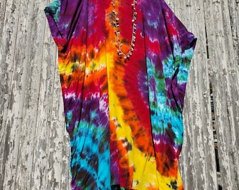 RAINBOW GALAXY Tie Dye Kaftan, Plus & Regular Sizes