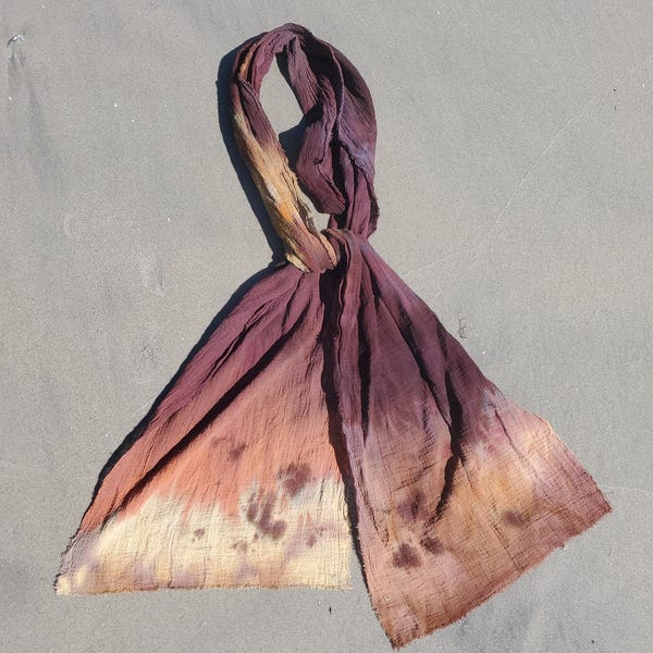 Unisex Hand Dyed Cotton Gauze Scarf