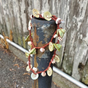 Sweet Green Turbo Shells Necklace with Puka Shells image 6