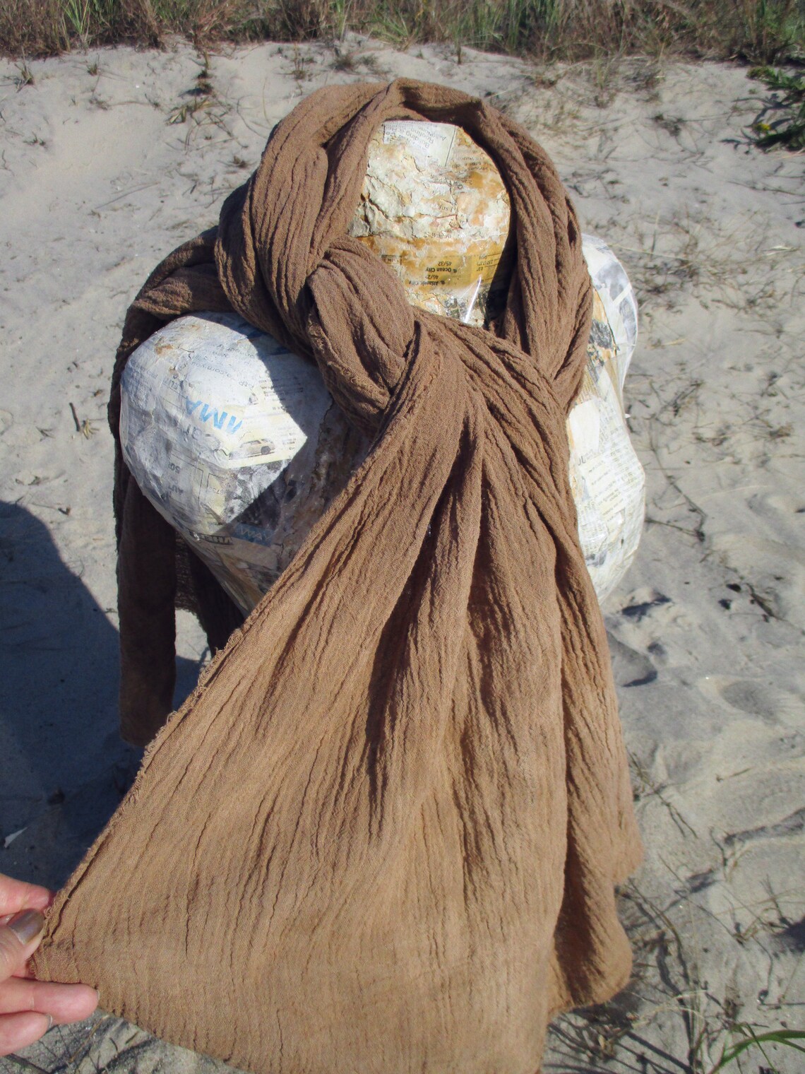 THE COSTERMONGER / Bleached Large Gauze Scarf
