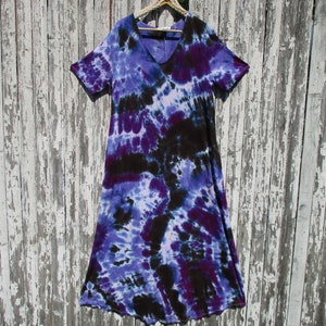 Plus Purple Maxi Dress, Tie Dye Dress with Pockets, Plus Size Tie Dye, S-4XL, Curvy image 6
