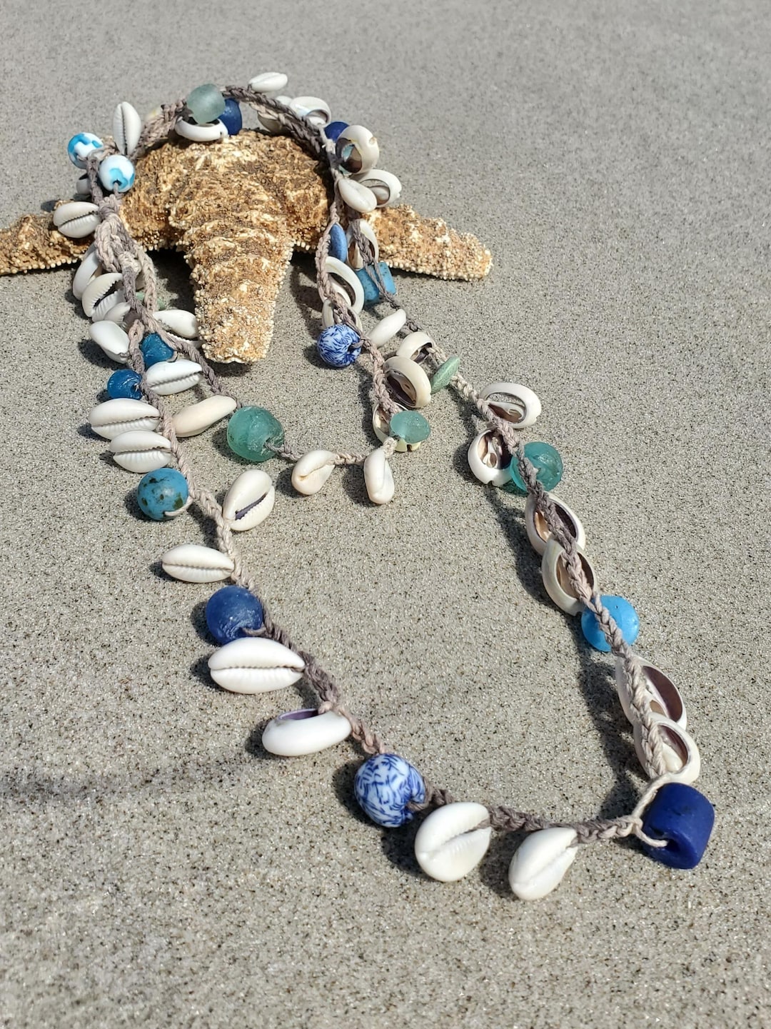 Cowrie Shells With Beads Layering Necklace - Etsy