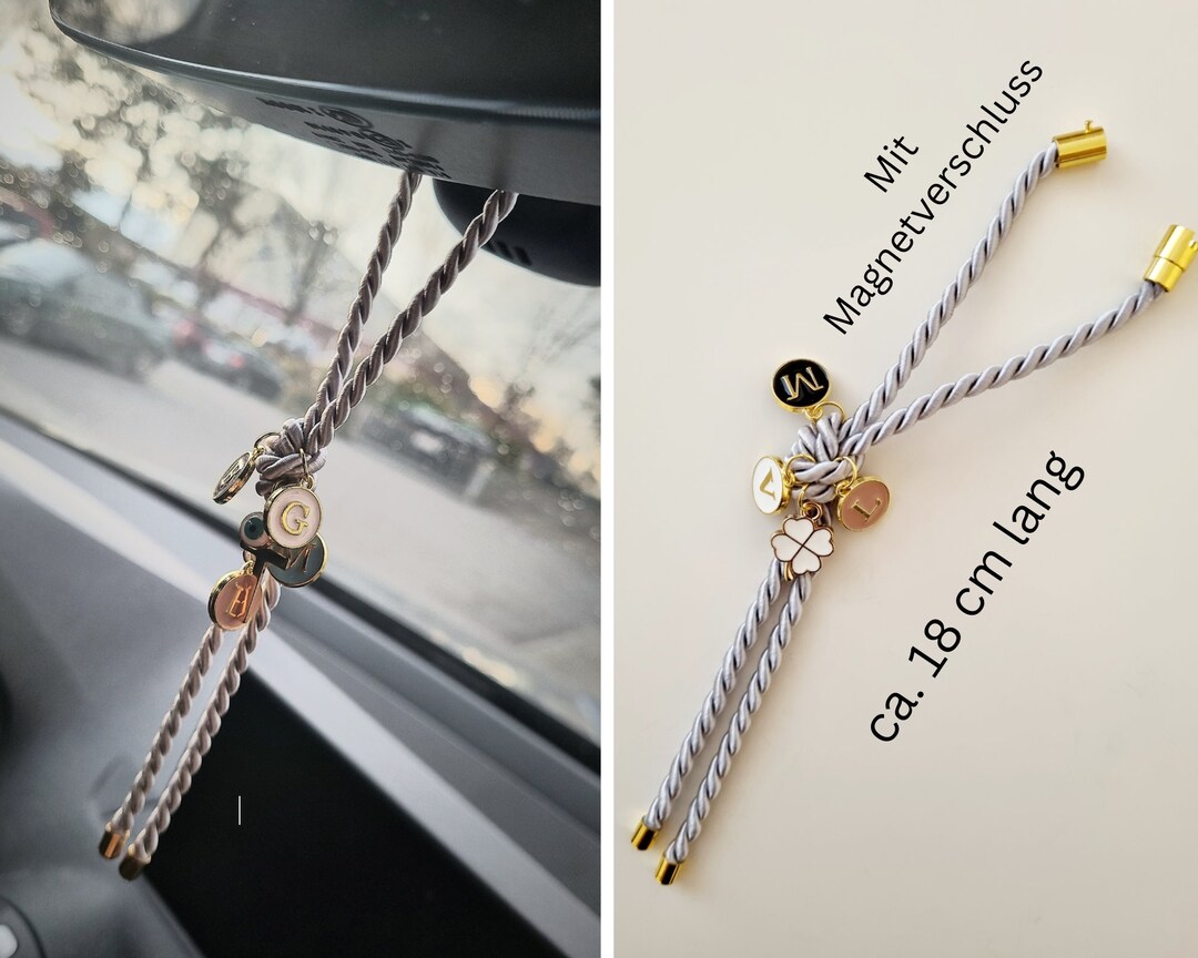 Rear View Mirror Pendant / Car Mirror Pendant Personalized With