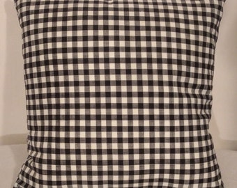 Small Checked Decorative Pillow - 18" x 18" - Pillow Insert Included