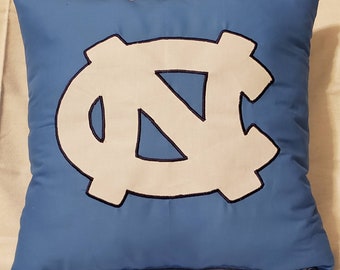 Blue & White UNC Tar Heels Throw Pillow - 18" x 18" Pillow Insert Included