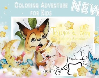 Terrence & Roxy Coloring Adventure Book Digital PDF for Kids