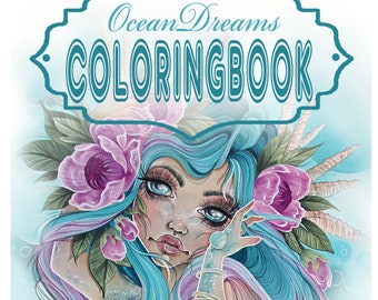 Ocean Dreams PDF Coloring Book digital