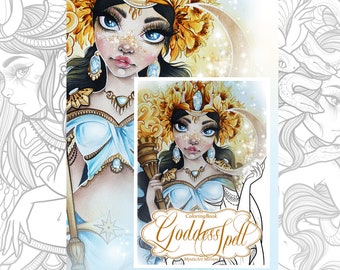 Goddess Spell pdf Colorng Book Printale numérique