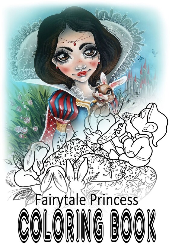 Download Fairytale Princess Coloring Book For Kids Adults Etsy