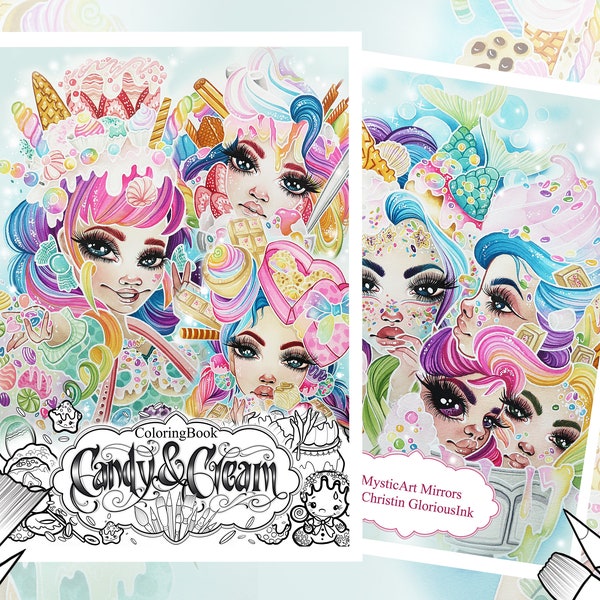 Candy & Cream ColoringBook LineArt