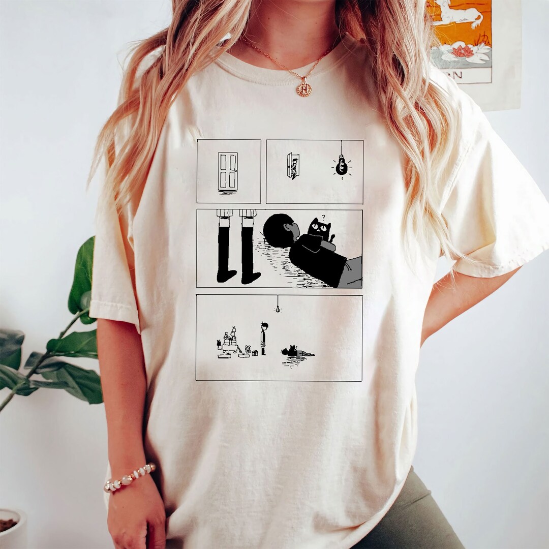 Omori Shirt Basil Omori Cat Inspired Shirt Mewo Shirt Cat Etsy