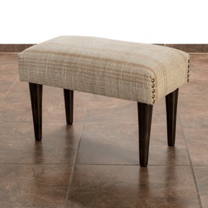 Sitzbank, kleine Bank, Pouf, Hanfteppich, Hocker, orientalischer Möbelpouf