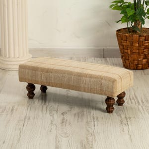 Fußhocker, Hanf-Fußstütze, Ottomane, orientalische Möbel, Hocker, Boho-Kelim-Möbel