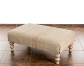 Ottoman Coffee Table, Hemp rug ottoman, Ottoman Bench, Sitting Bench, Indoor Bench,Handmade furniture, Living room furniture