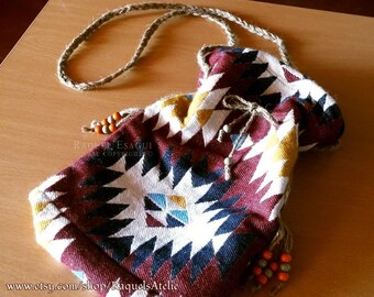 Boho Drawstring Bag - Ethnic Pattern