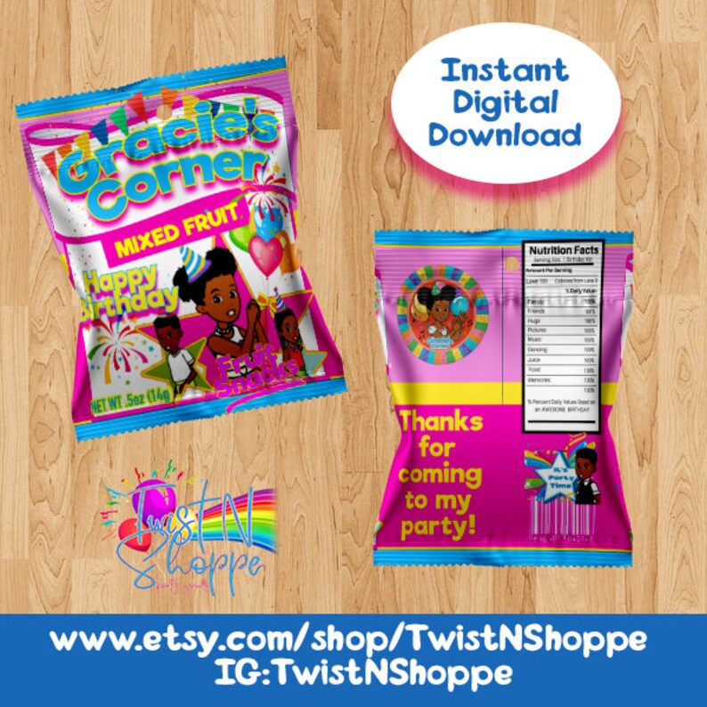 Gracie's Corner Birthday Gracie's Corner Party Favor Etsy