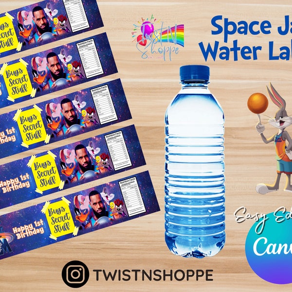 Space Jam Chip Bags | Space Jam Party Favors | Space Jam Water Labels | Space Jam Party