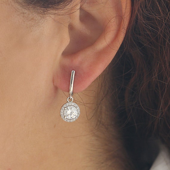 Orecchini in argento 925 con riviere di zirconi - Artlinea S.r.l