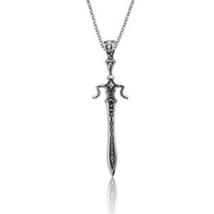 Silver Sword Necklace, Mens Silver Necklace, Mens Sword Necklace, Sword Necklace, Sword Jewellery, Mens Necklace, Sword, Sword Charms
